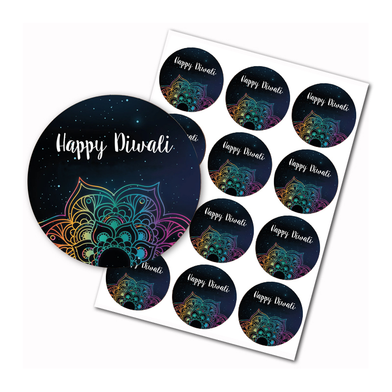 Home Decor Indonesia - Stiker Happy Diwali Festival India lampu