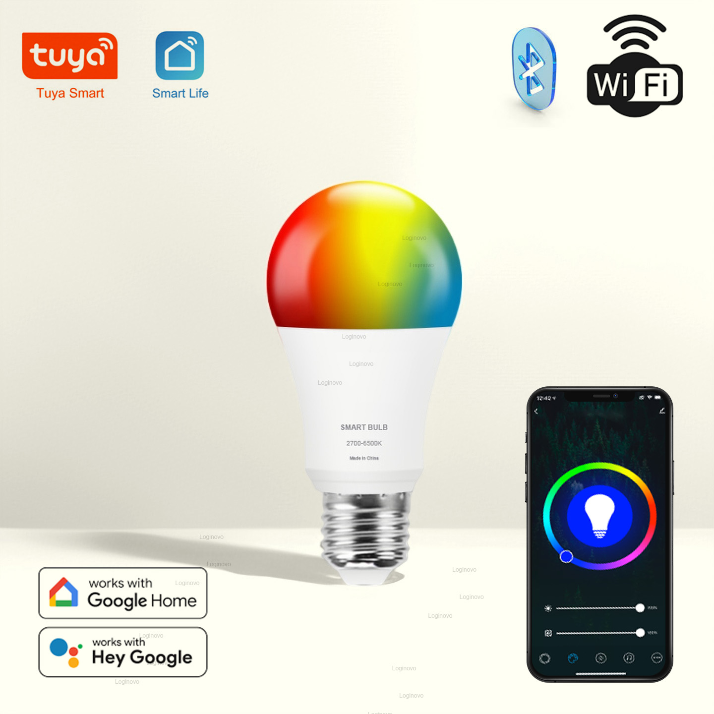 Home Decor Free App - Tuya Lampu Bohlam LED Bluetooth/WiFi E27