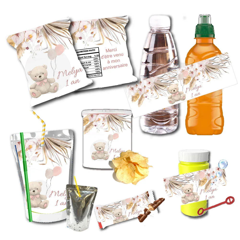 Pampas Grass Decor - Stiker Tahan Air Tema Beruang Rumput
