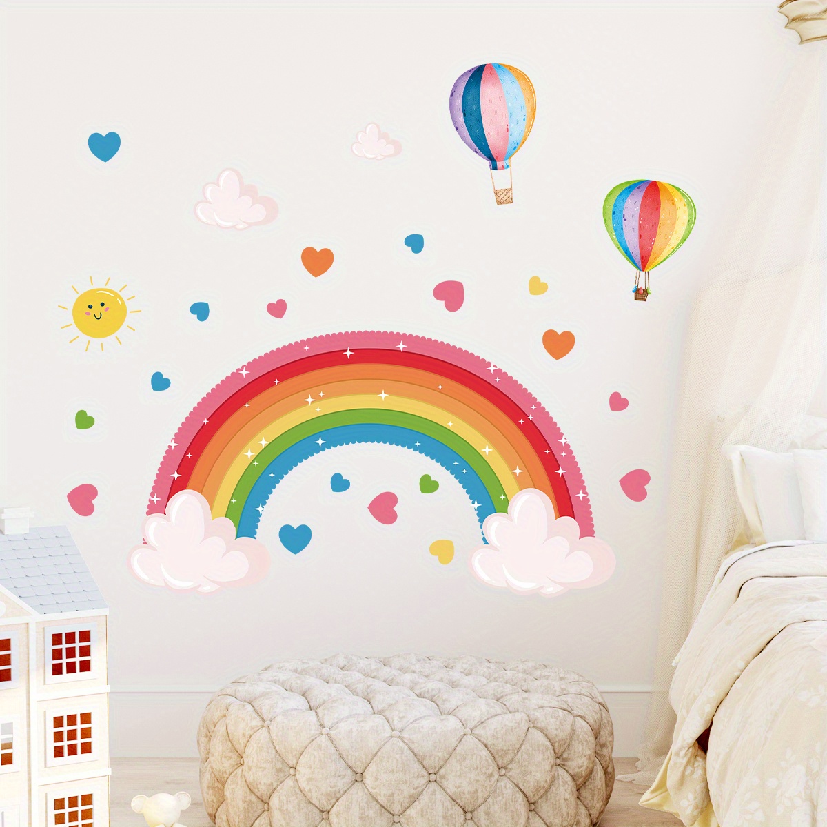 Stiker dinding matahari balon  - Home Decor Y2K ulasan dan harga
