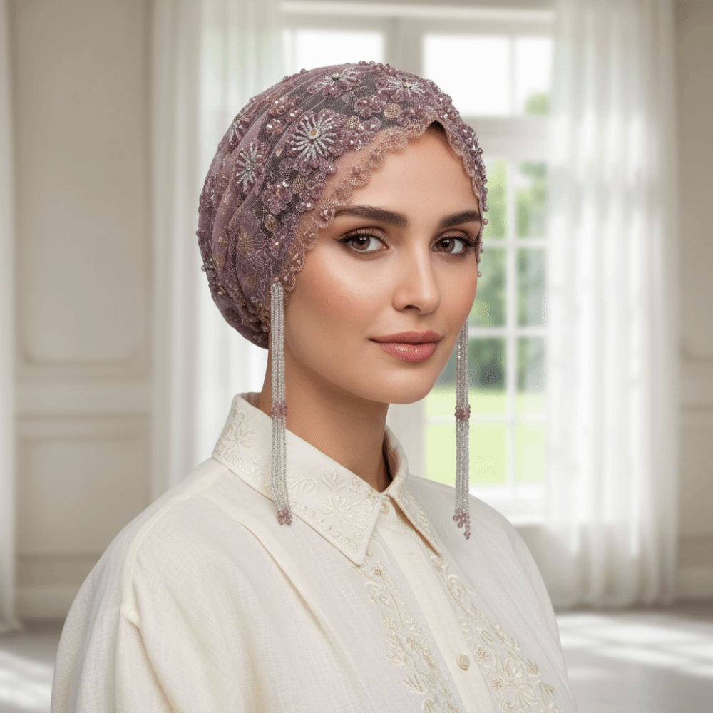 Topi Turban Manik-manik Berkil - Home Decor Indonesia ulasan dan harga