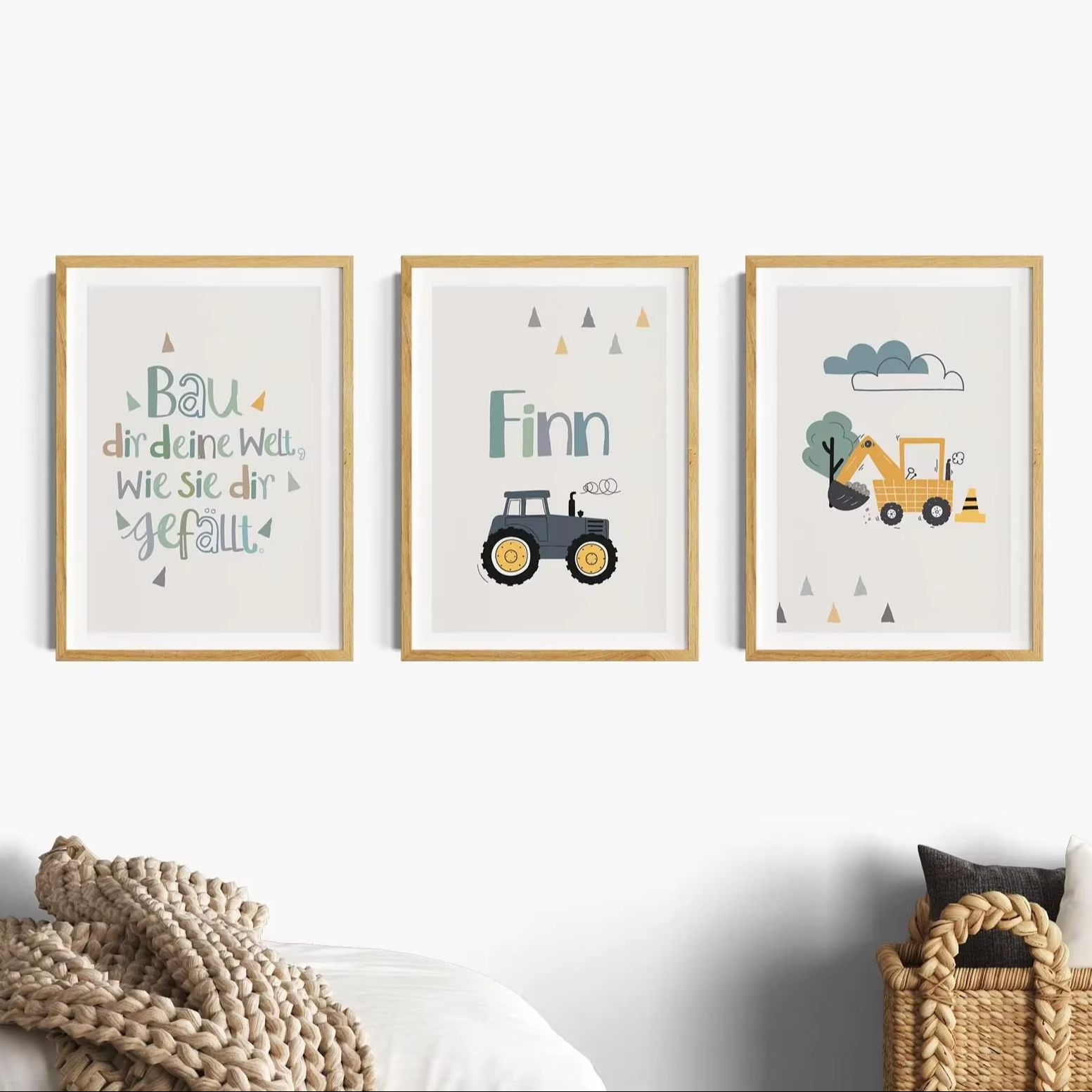 3pcs/set Kartun Excavator Trak - Home Decor Theme ulasan dan harga