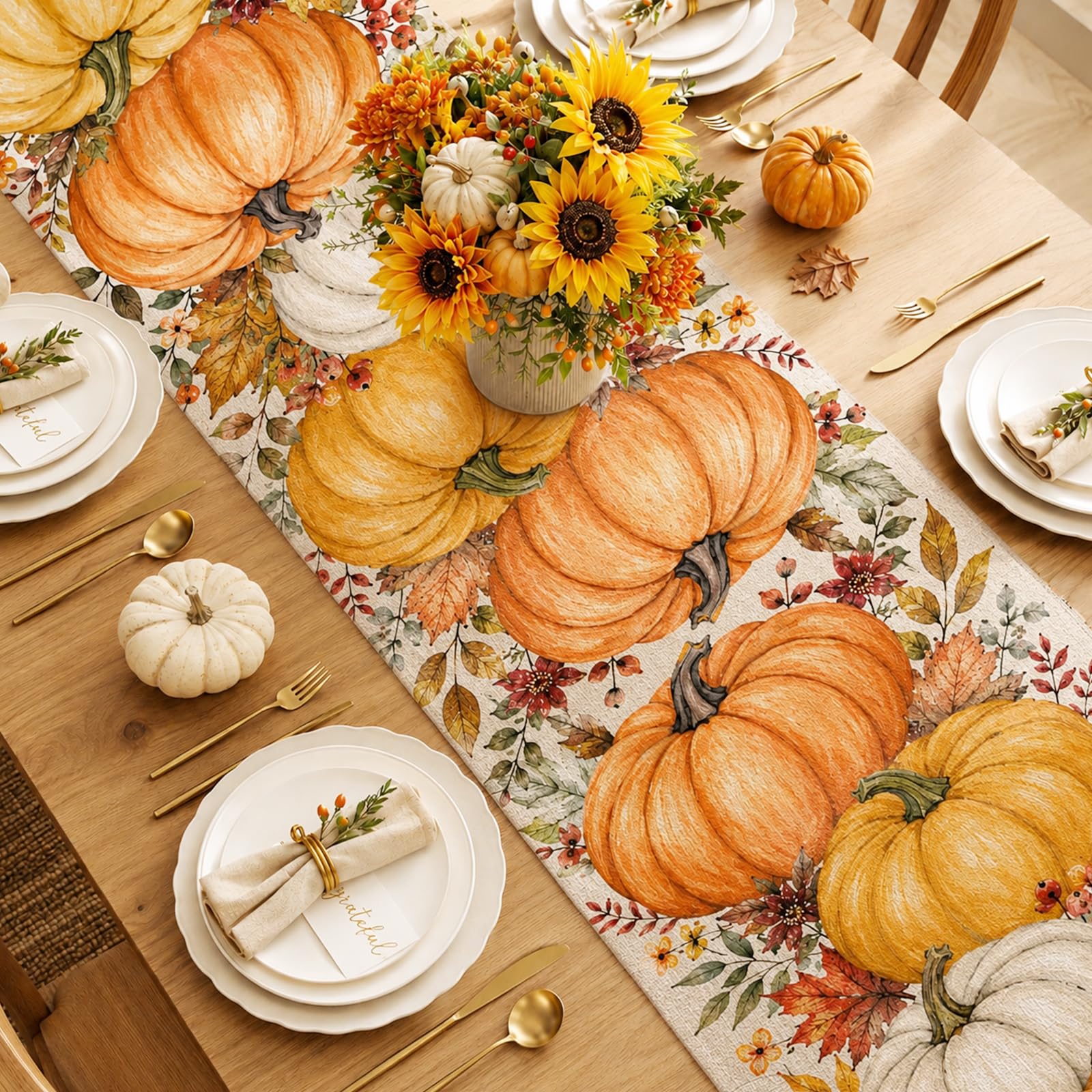 Taplak Meja Halloween Vintage  - Linen Table Runner ulasan dan harga