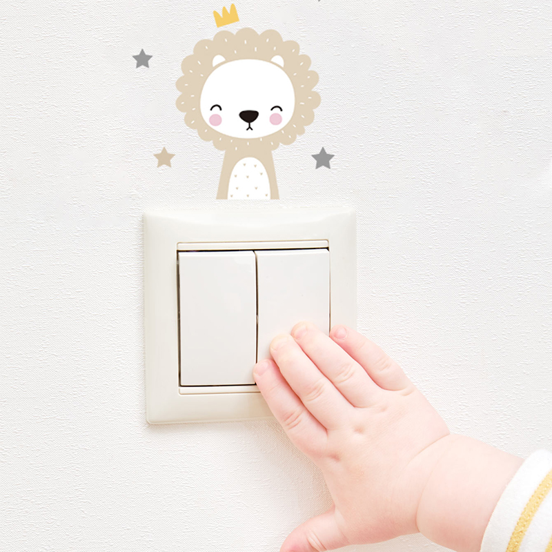 6 Buah/Set Stiker Saklar Hewan - Home Decor Y2K ulasan dan harga
