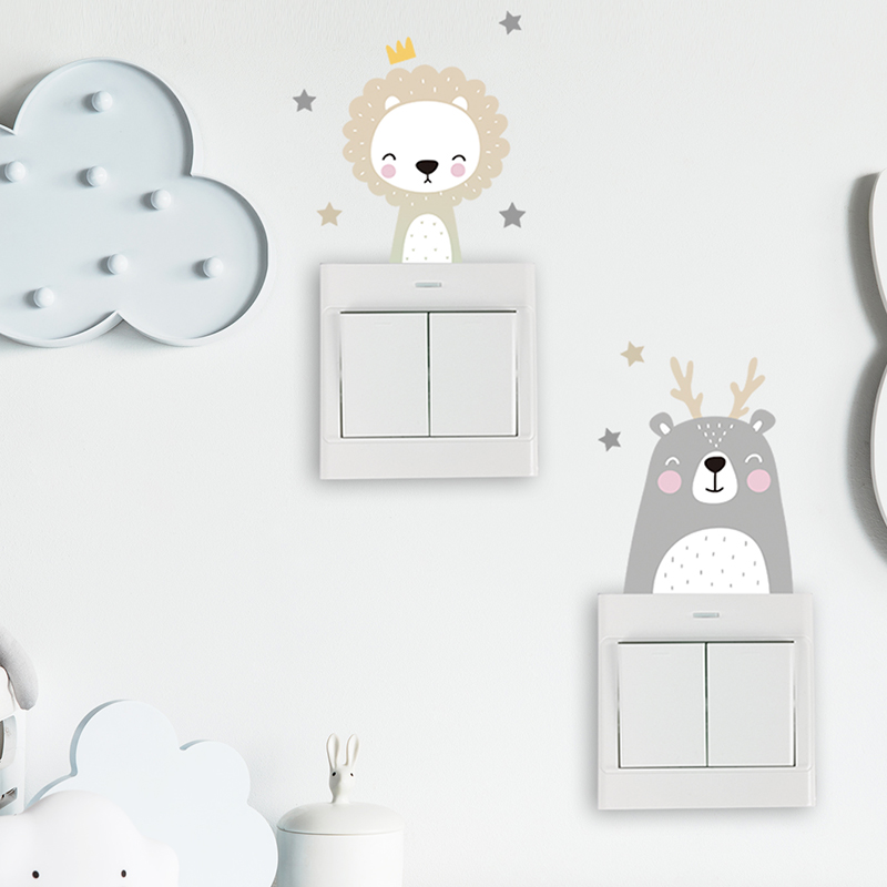 6 Buah/Set Stiker Saklar Hewan - Home Decor Y2K ulasan dan harga