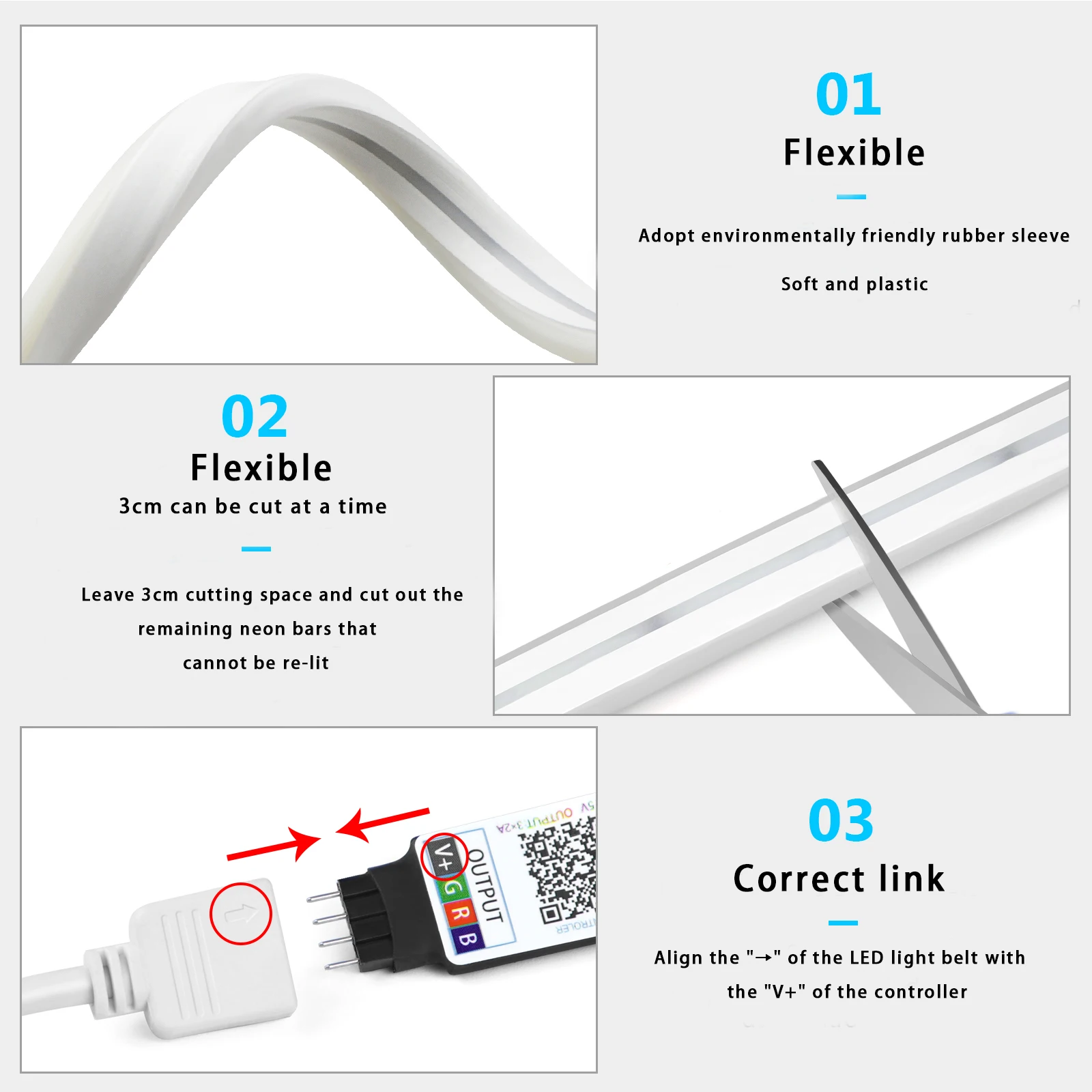 Lampu Strip LED Neon USB RGB 5 - Home Decor Free App ulasan dan harga