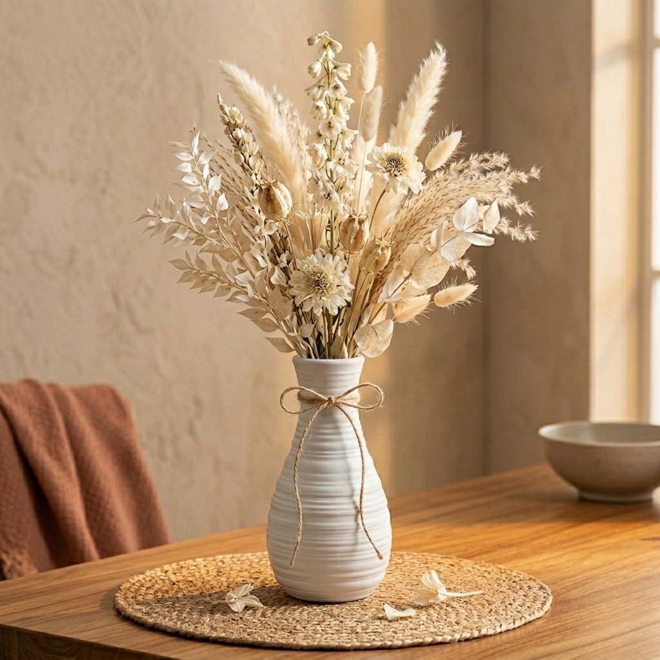 1 buah Vas Bunga Bergaya Boho  - Pampas Grass Decor ulasan dan harga