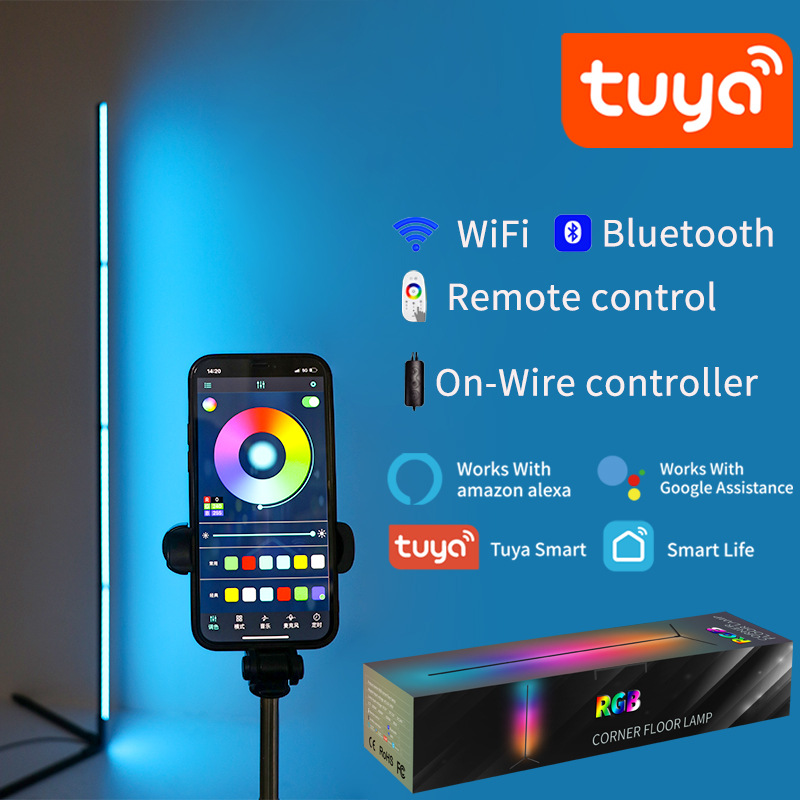 Lampu Lantai LED RGBIC Tuya 18 - Home Decor Free App ulasan dan harga