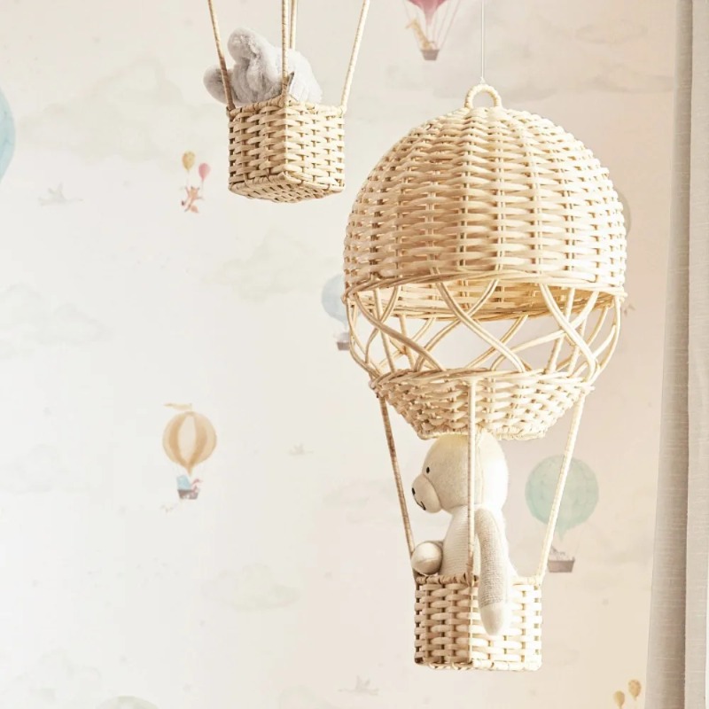 Keranjang Gantung Balon Udara  - Rattan Plant Basket ulasan dan harga