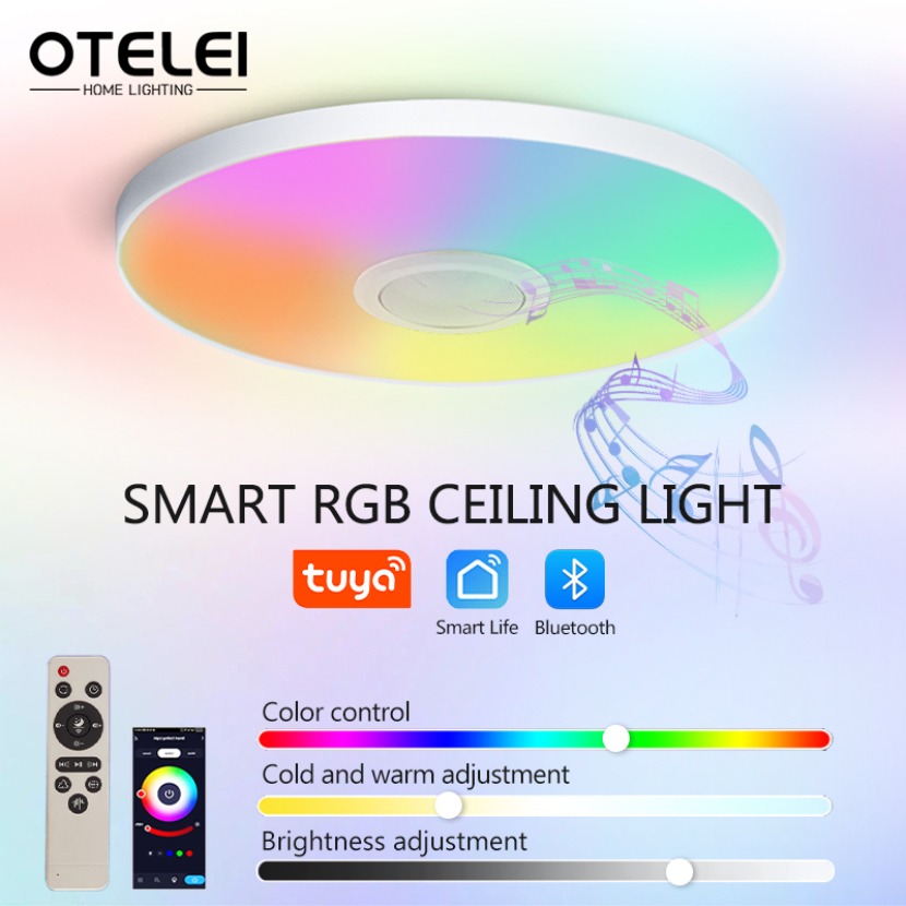 Lampu plafon musik pintar TUYA - Home Decor Free App ulasan dan harga