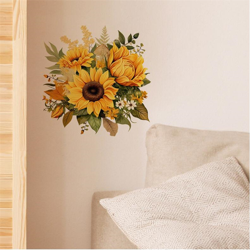 Stiker dinding bunga matahari  - Home Decor Indonesia ulasan dan harga